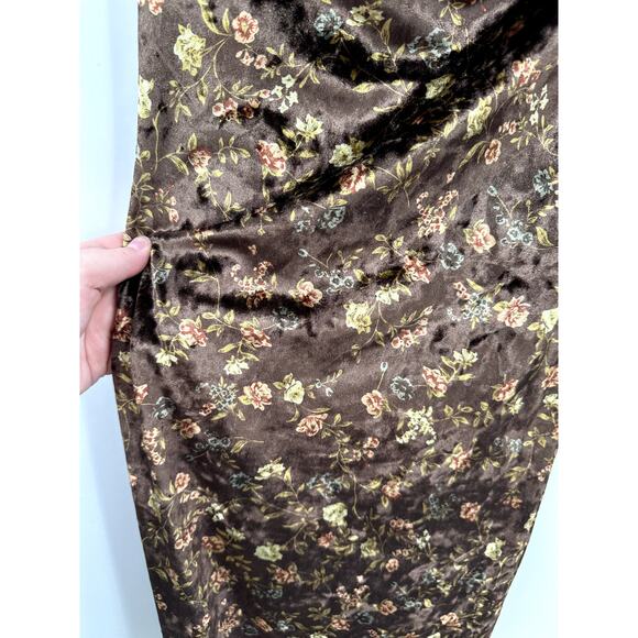 Y2K Bodycon Midi Floral Antique Colored Dress Size Small - Picture 3 of 8